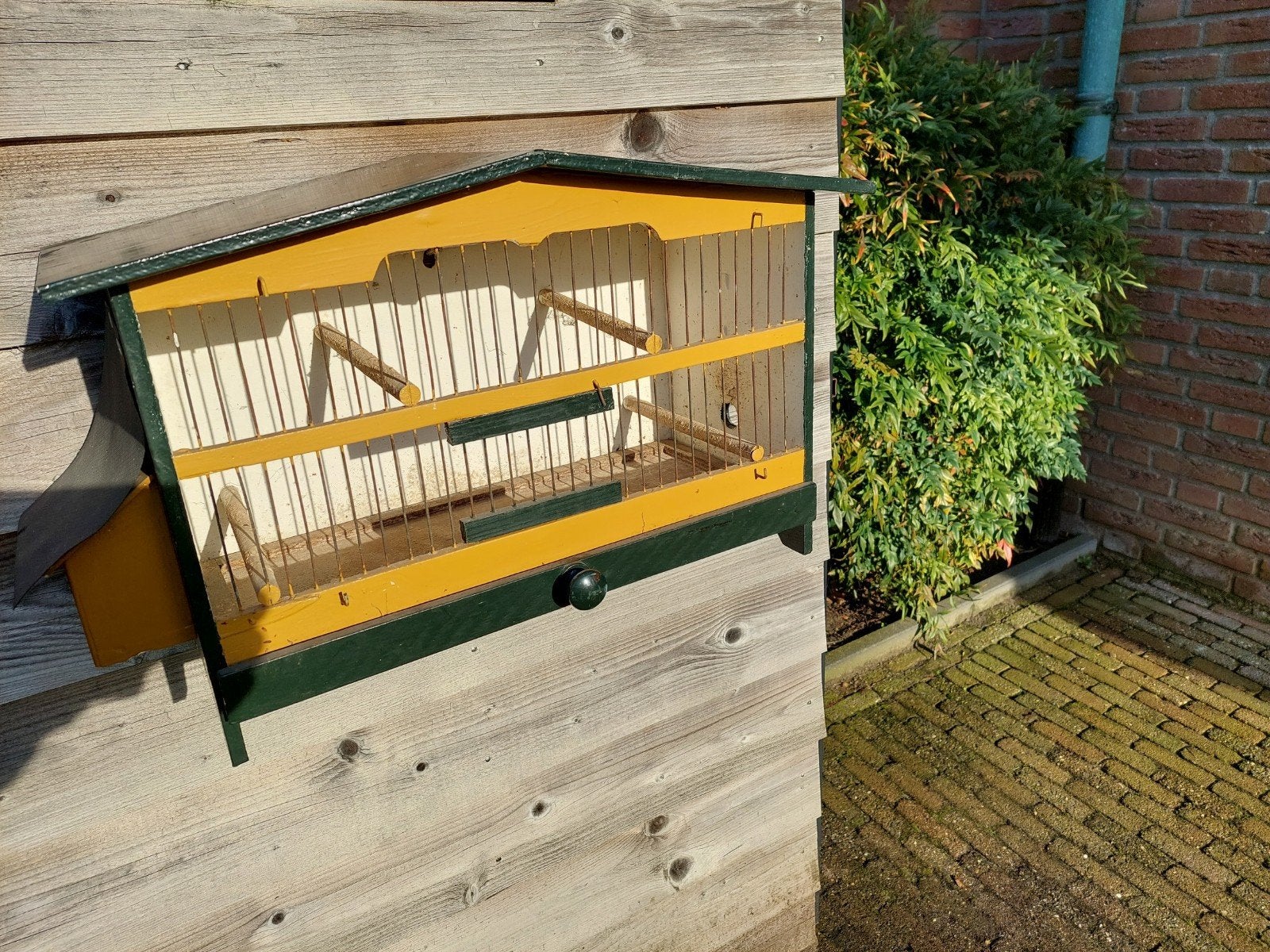 te koop erg mooi vintage vinkenkooitje., Ophalen of Verzenden, Gebruikt, Hout, Vogelkooi