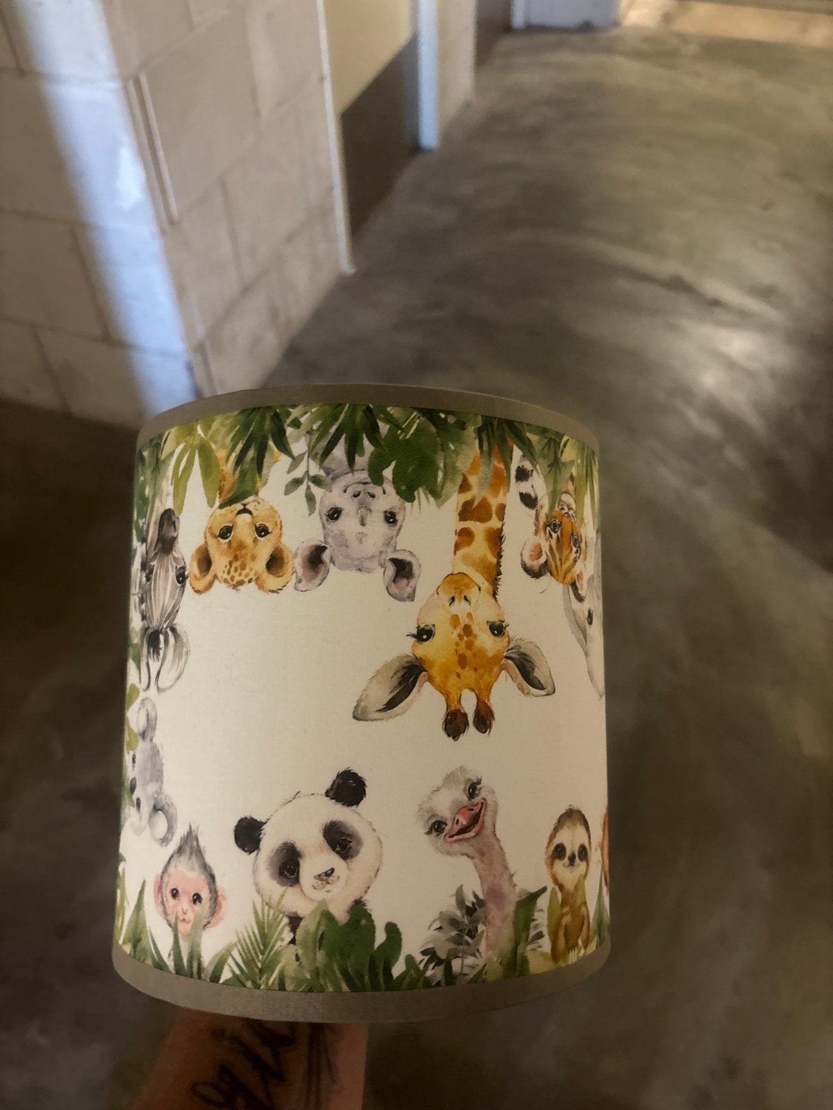 kinderlamp en kapstokje met jungle dieren van merk waggel, Gebruikt, Overige merken, Ophalen of Verzenden, Meerkleurig
