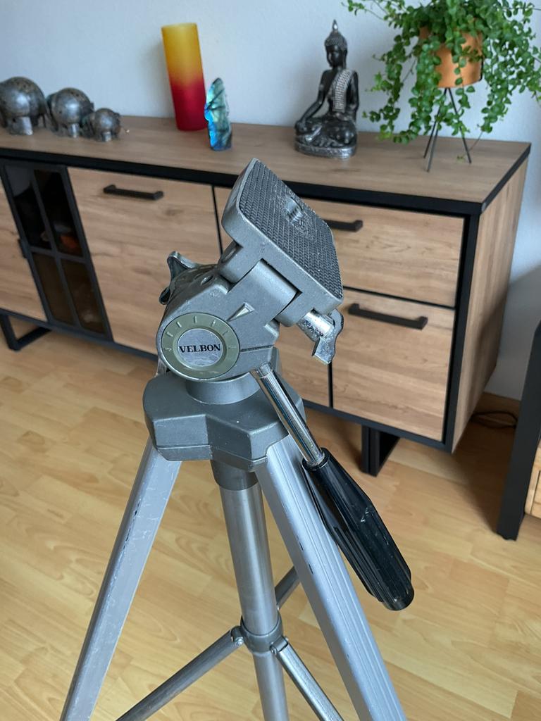 Foto statief velbon VEB-3, Audio, Tv en Foto, Fotografie | Statieven en Balhoofden, Ophalen, Gebruikt, Minder dan 150 cm, Driepoot