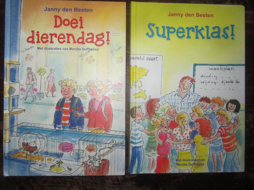 Janny den Besten serie Jens en Jolien Superklas!/dierendag, Ophalen of Verzenden, Zo goed als nieuw, Fictie algemeen