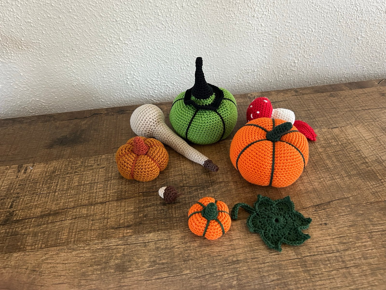 Gehaakte pompoenen set - Herfstdecoratie, Ophalen of Verzenden, Nieuw
