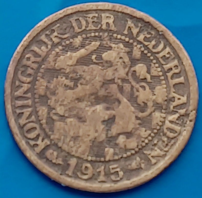 1 cent 1915 - Wilhelmina, Postzegels en Munten, Verzenden, Koningin Wilhelmina, 1 cent, Losse munt