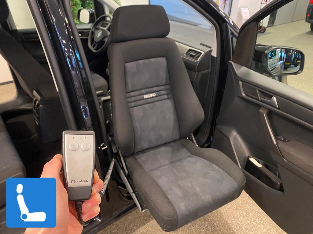 Volkswagen Caddy Maxi incl. draaistoel + kofferbaklift, Voorwielaandrijving, 12 maanden, Stof, Gebruikt