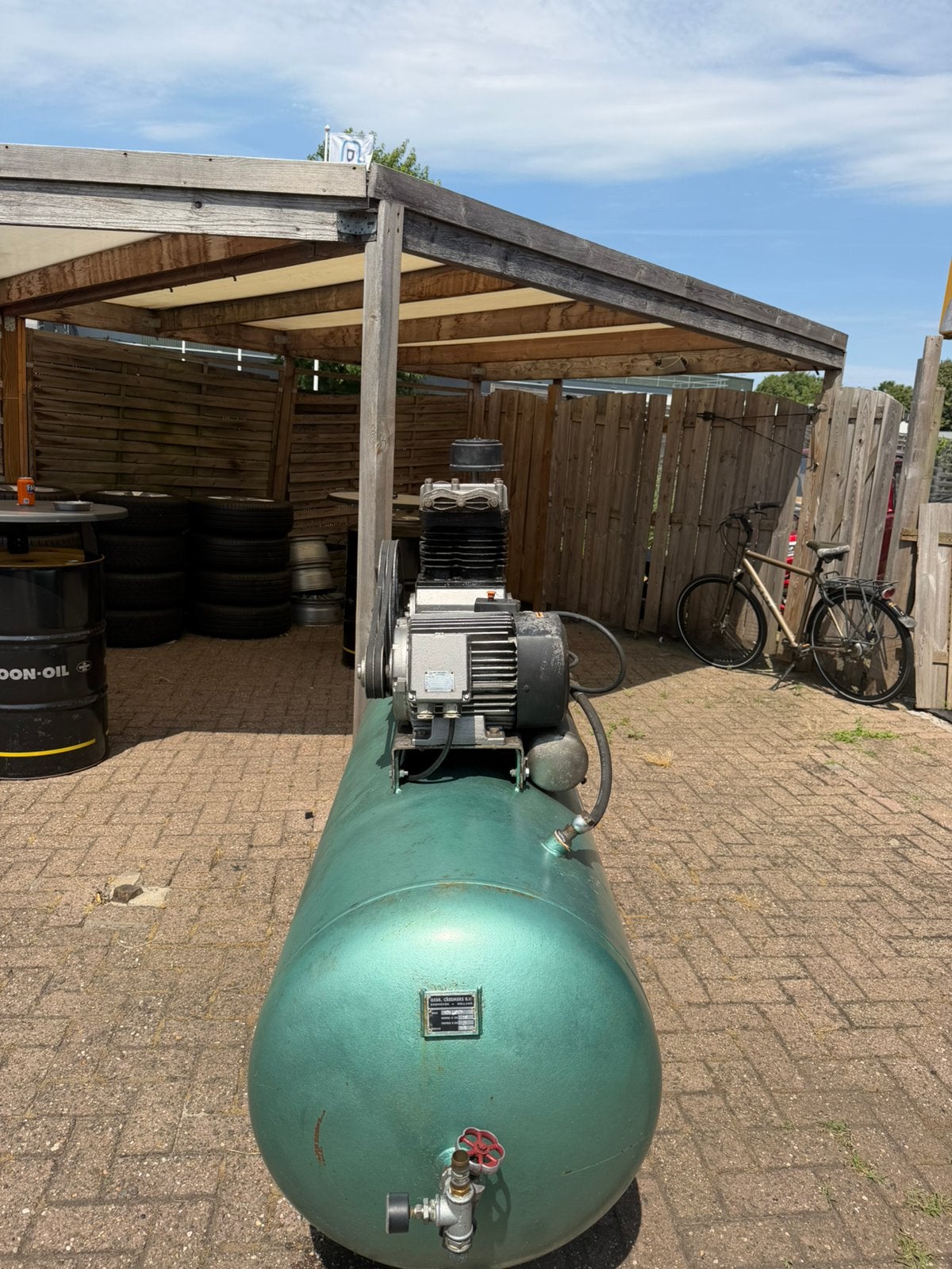 Creemers compressor 500 liter, Doe-het-zelf en Verbouw, Compressors, 100 liter of meer, Ophalen, Zo goed als nieuw, 10 bar of meer