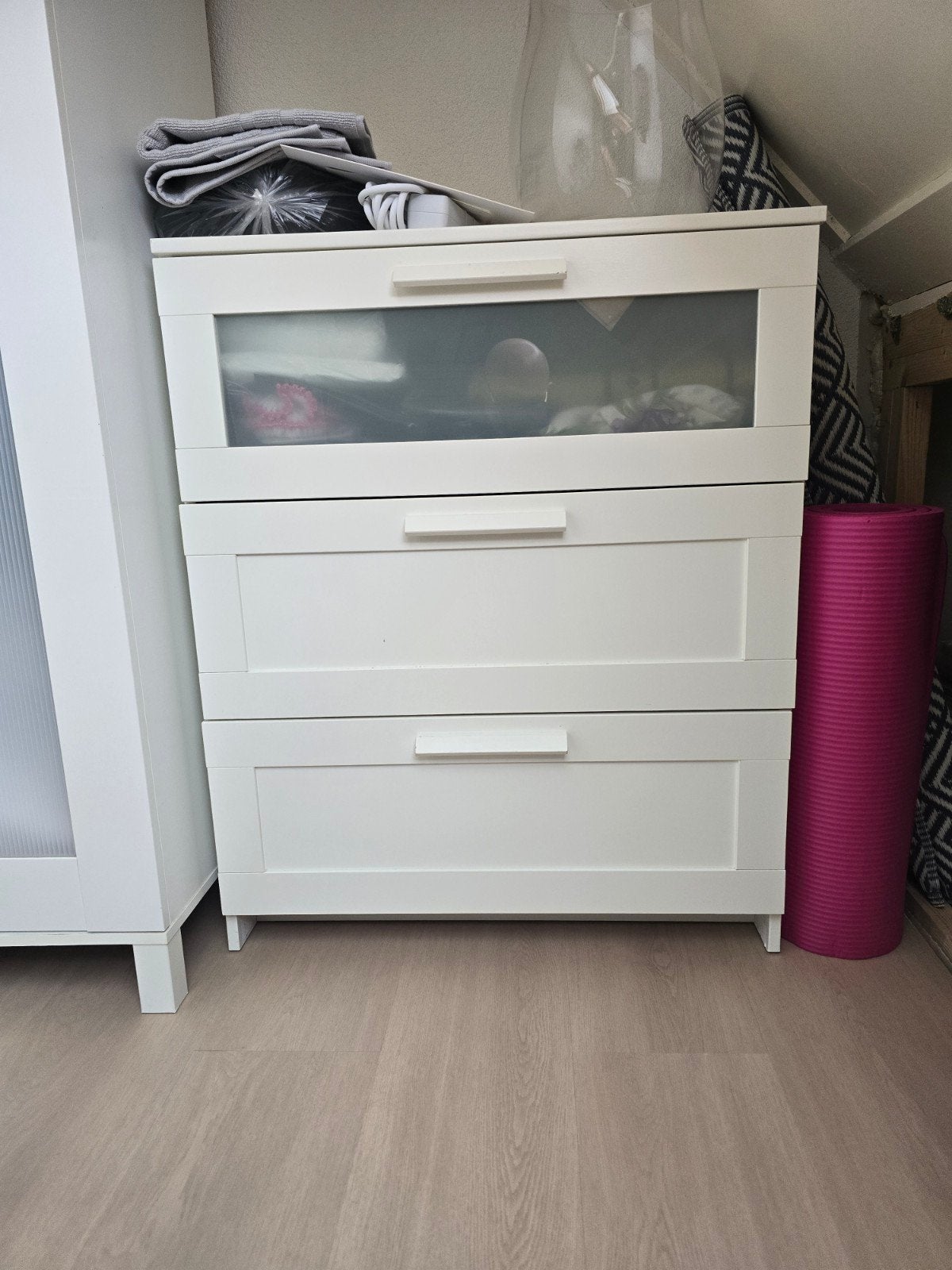 Ikea linnenkast met 3 lades - wit, Ophalen, Gebruikt, 50 tot 100 cm, Minder dan 100 cm