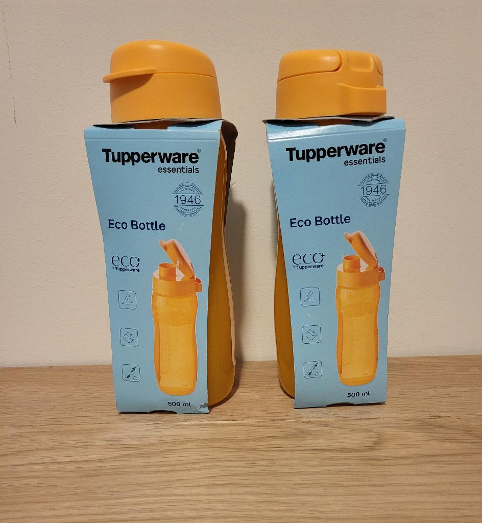 Nieuw! 2x Tupperware drinkfles, oranje, 500ml, Ophalen of Verzenden, Nieuw, Oranje, Overige typen