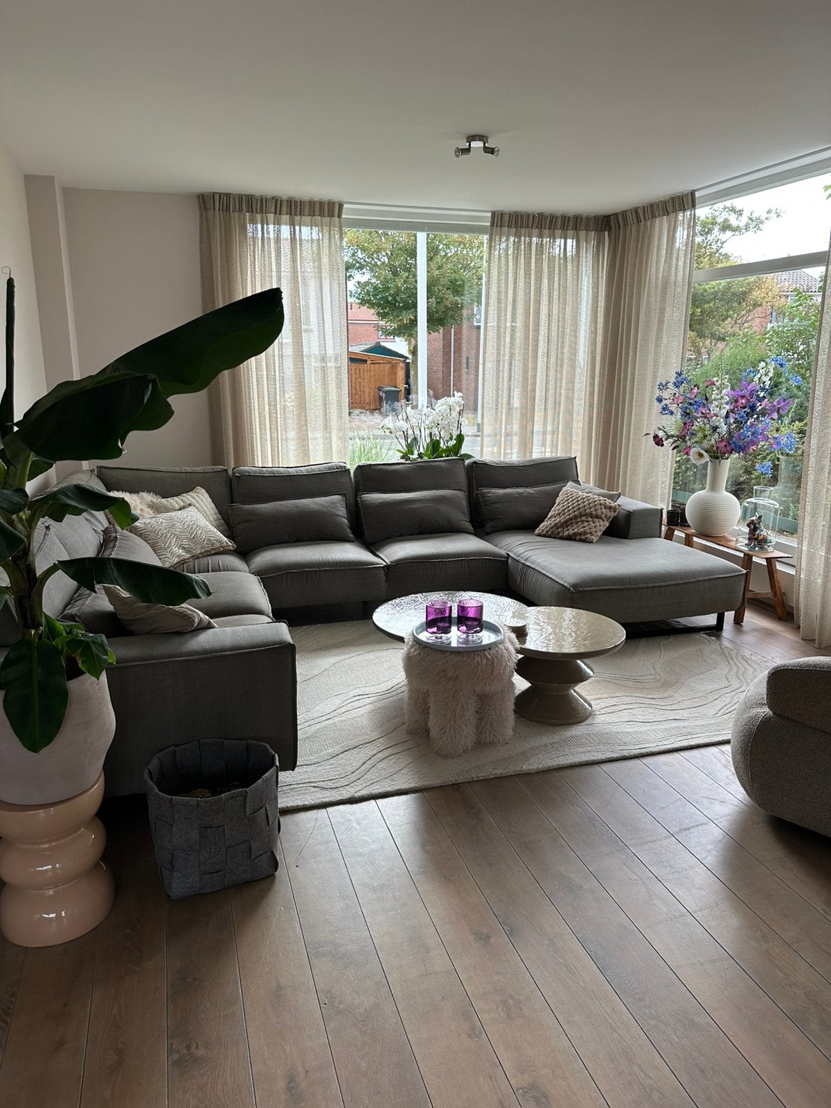 Loungebank, Ophalen, Gebruikt, Stof, Modern