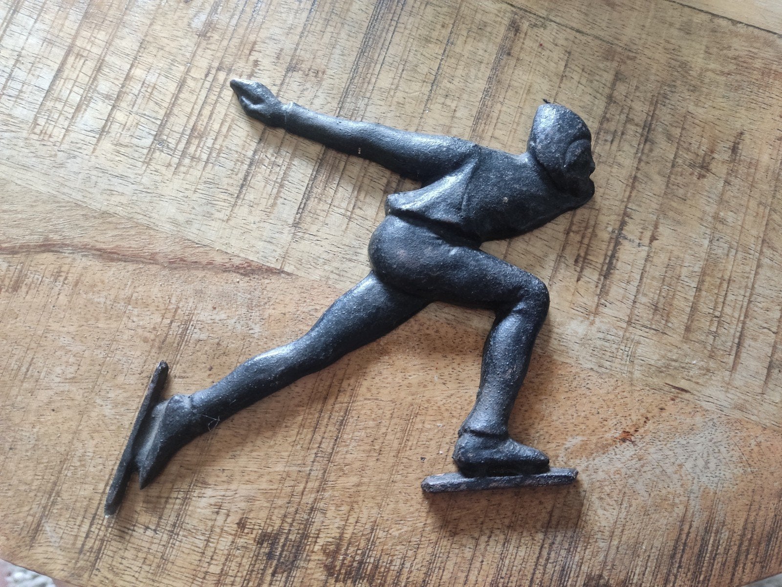 Te koop gietijzeren schaatsenrijder, Antiek en Kunst, Ophalen of Verzenden