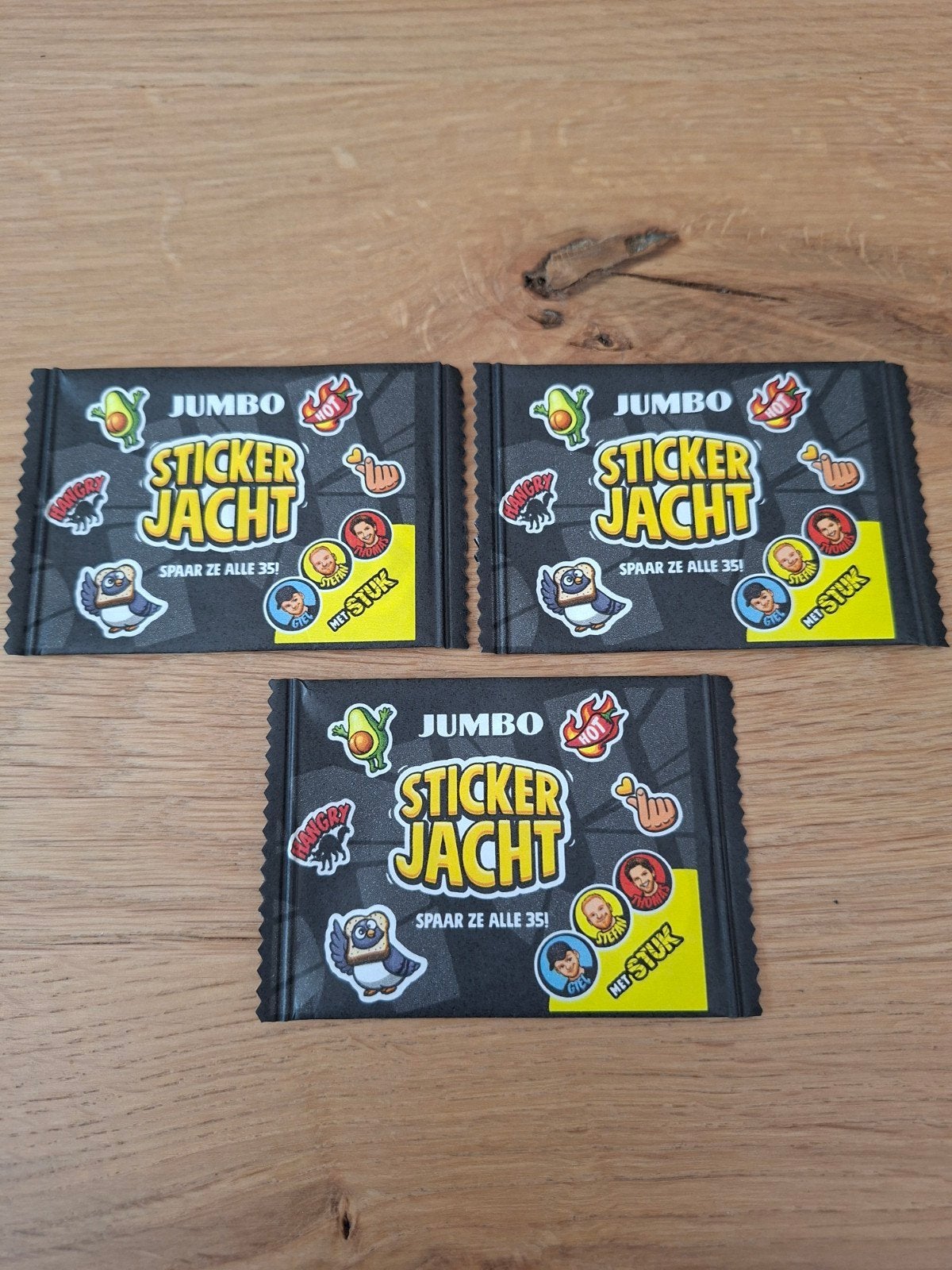 Stickerjacht Jumbo 3 stuks ongeopend, Jumbo, Ophalen of Verzenden