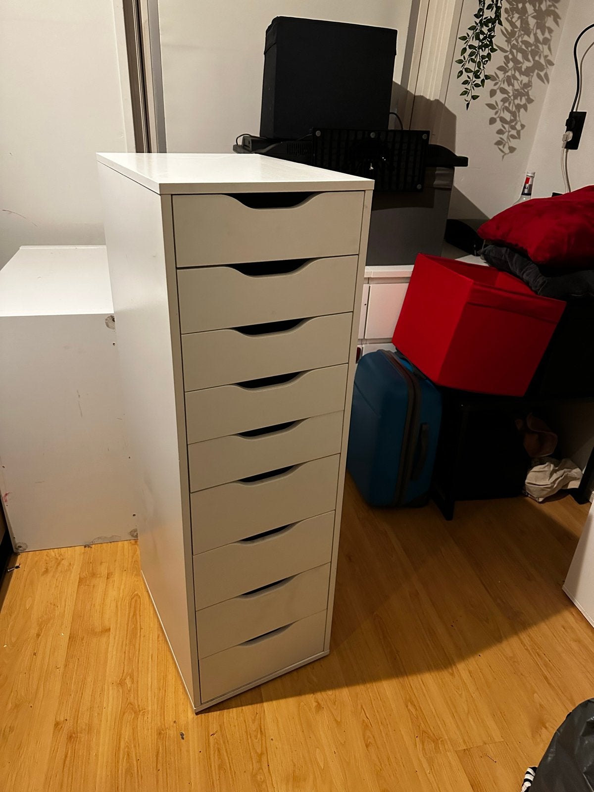 IKEA Alex ladeblok met 9 lades - wit, Overige materialen, Minder dan 50 cm, Gebruikt, 5 laden of meer