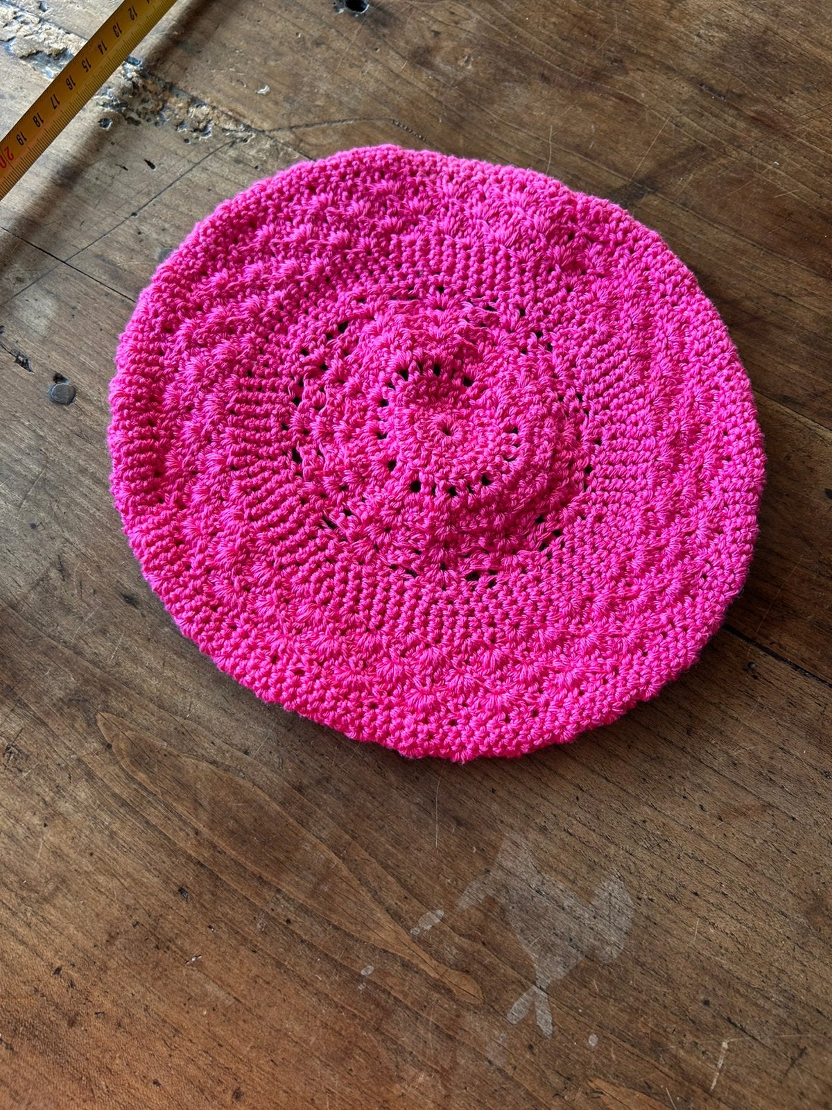 Roze baret, Kinderen en Baby's, Babykleding | Petten en Hoeden, Ophalen of Verzenden, Zo goed als nieuw, Meisje