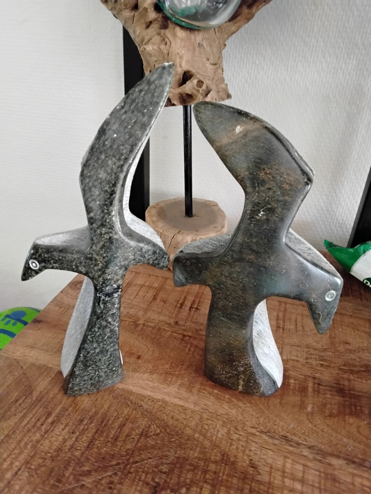 2 vogels van speksteen uit Gambia, Ophalen, Steen of Keramiek, Beeld