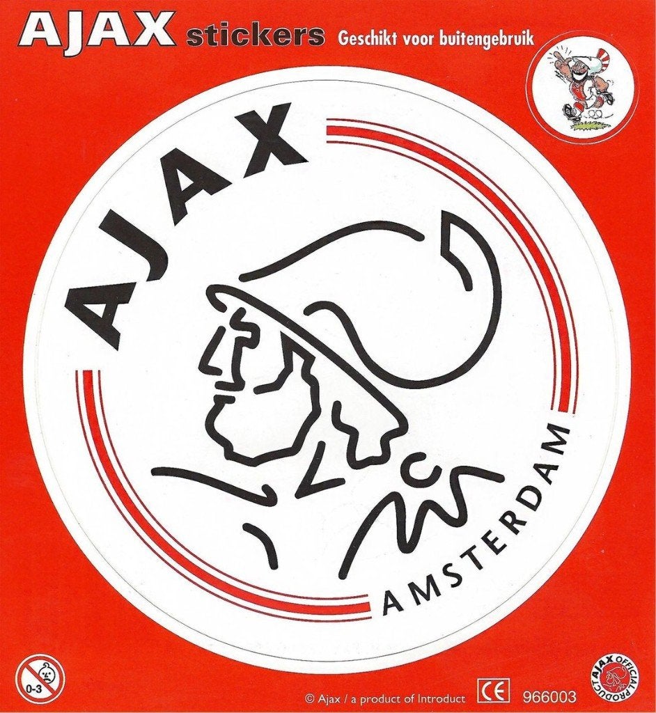 Partij ajax stickers op vel 13cm rond, ., Nieuw, Ophalen of Verzenden, .