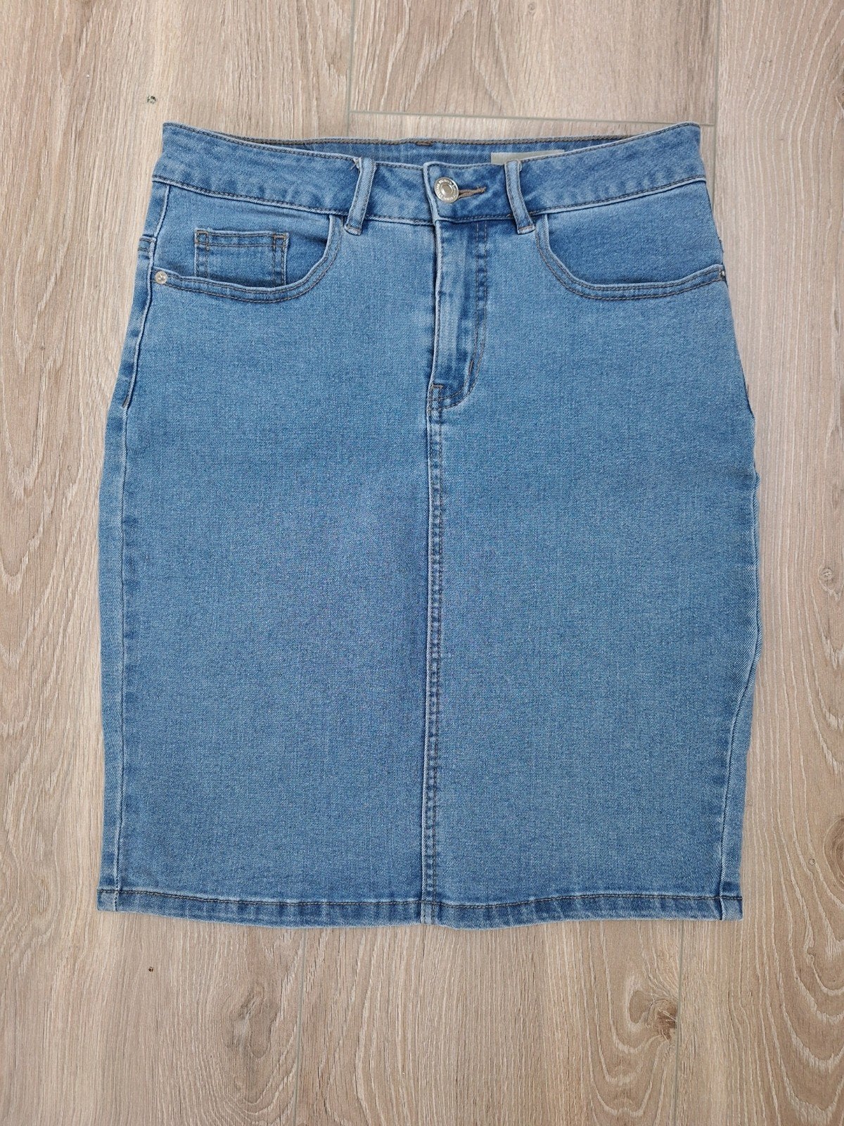 Blauwe denim spijker koker rok Vero Moda - maat S, Blauw, Vero Moda, Ophalen of Verzenden, W28 - W29 (confectie 36)