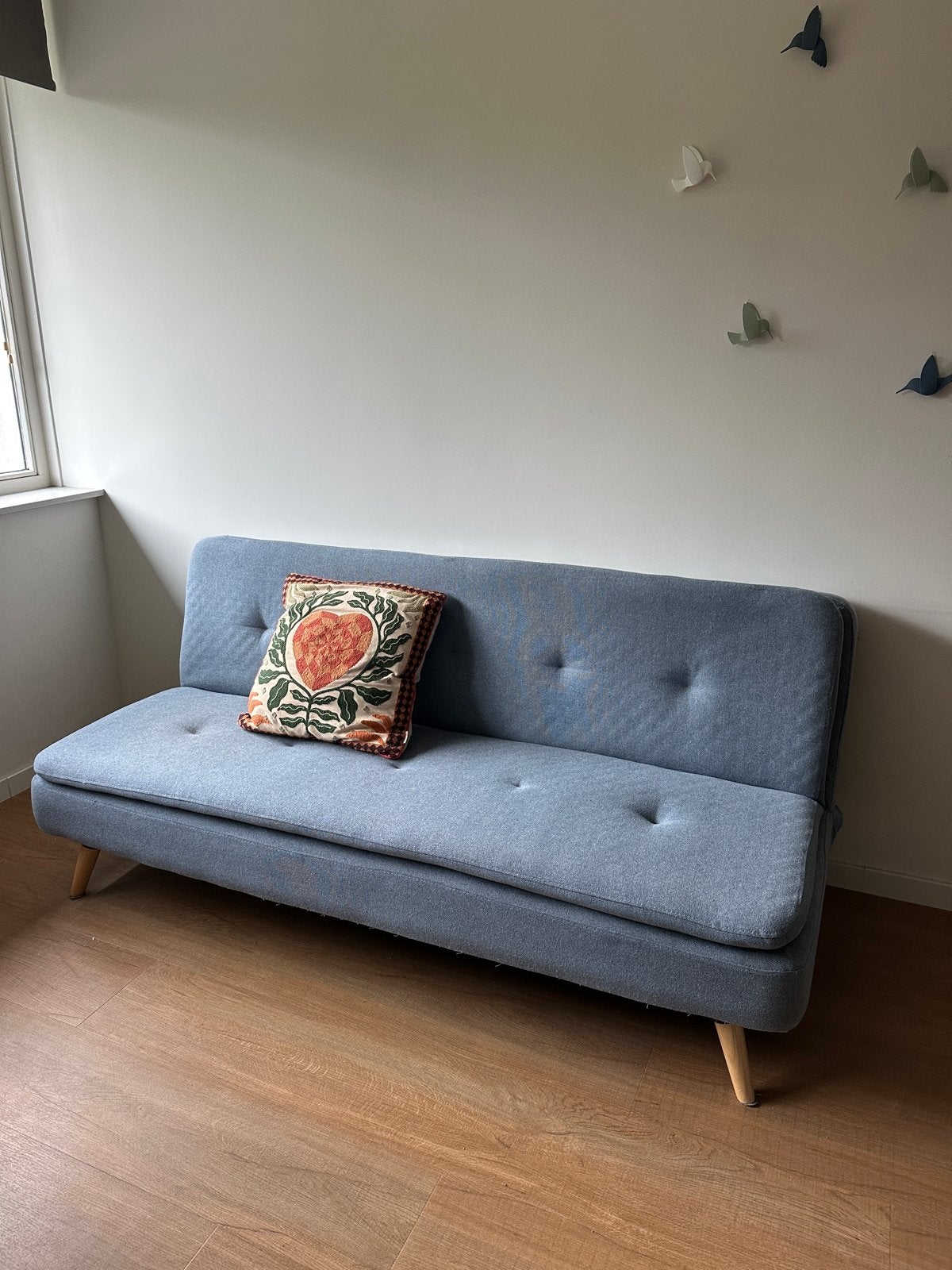 Compacte slaapbank - Ideaal voor kleine ruimtes, Ophalen, Eenpersoons, Blauw, 190 cm of minder