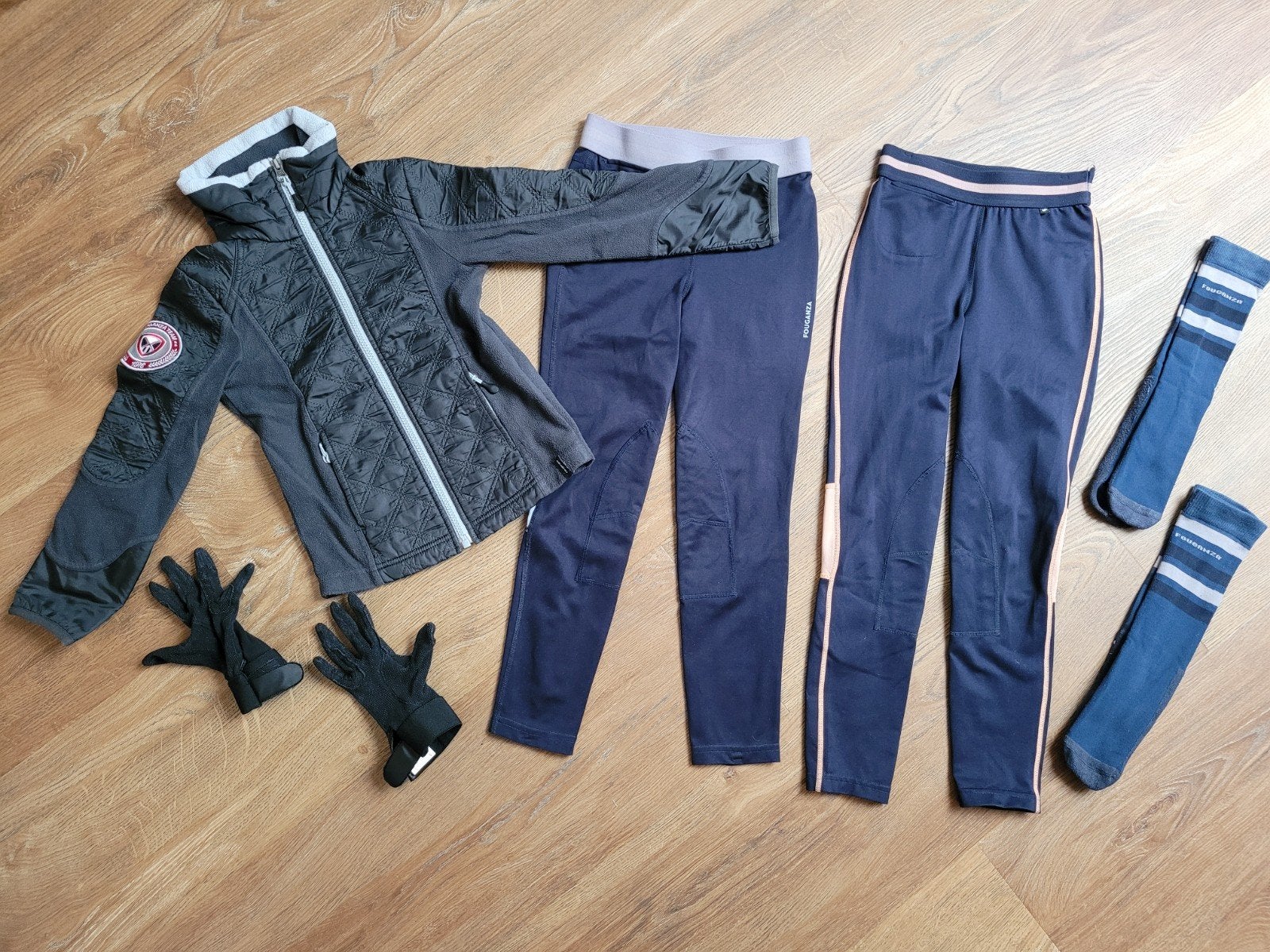 set paardrijkleding voor een kind van 6 tot 8 jaar, Dieren en Toebehoren, Gebruikt, Kinderen, Fouganza, Ophalen of Verzenden