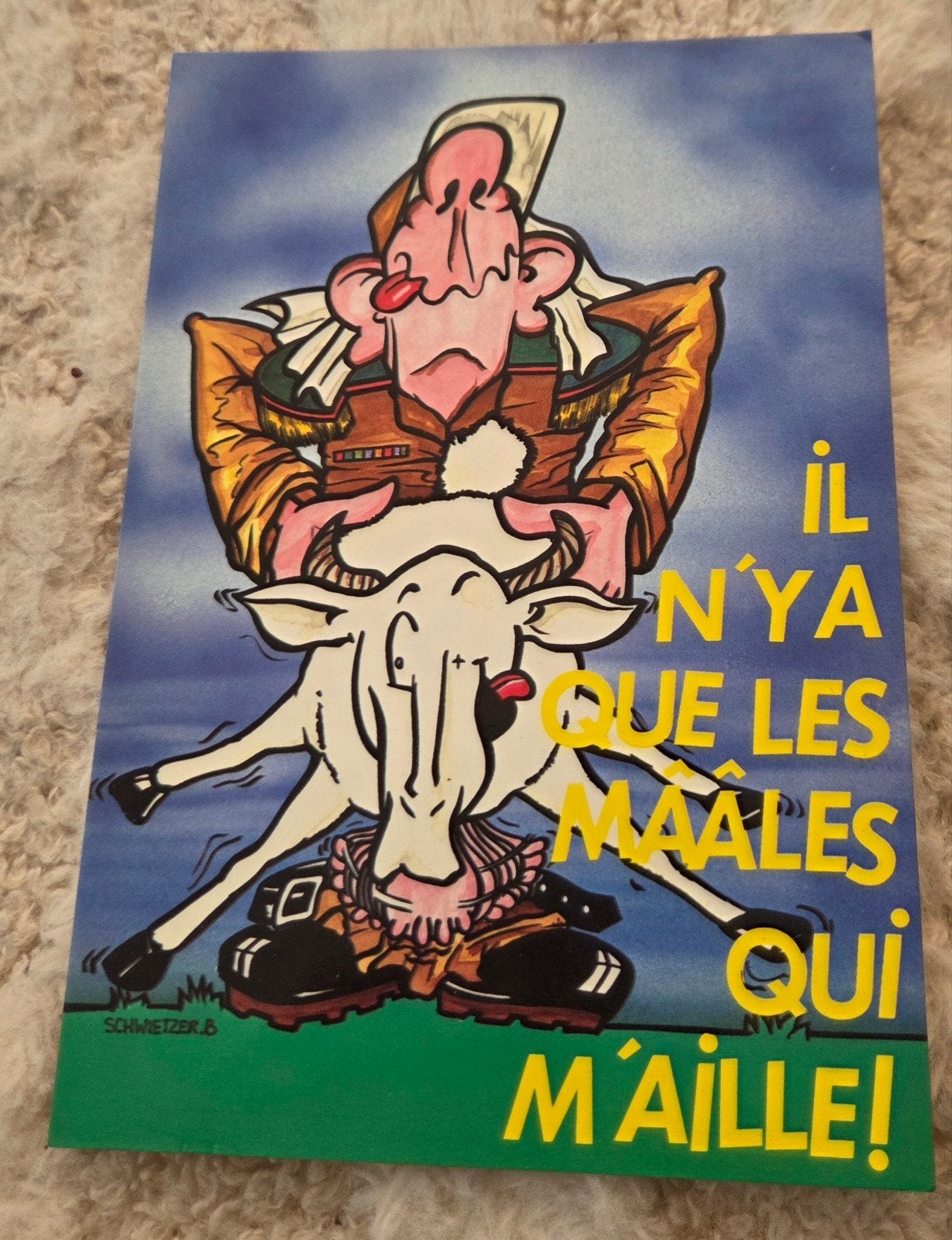 Man pakt geit - Humor, Verzamelen, Verzenden, 1980 tot heden, Gelopen, Overige thema's