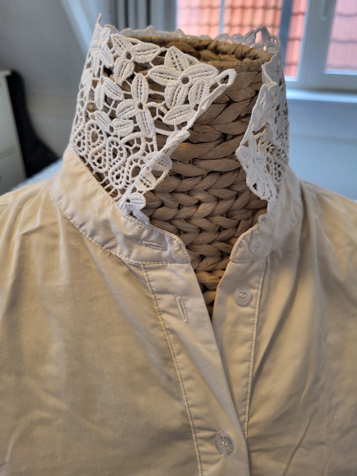 Witte blouse maat L, Ophalen of Verzenden, Zo goed als nieuw, Maat 38/40 (M), Wit