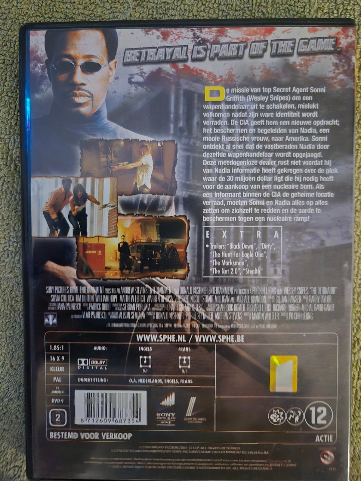 The Detonator - Actiethriller met Wesley Snipes (DVD), Vanaf 12 jaar, Ophalen of Verzenden, Zo goed als nieuw, Actiethriller