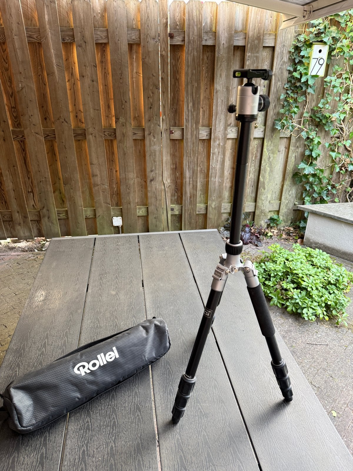 Rollei Compact Traveler No. 1 Carbon Statief, Zo goed als nieuw, 150 tot 175 cm, Rollei, Inclusief draagtas