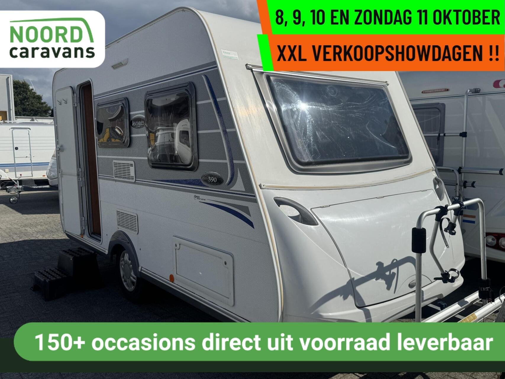 CARAVELAIR Antares Luxe 390 LICHTGEWICHT + VASTBED+ VOORTENT, Bedrijf, 750 - 1000 kg, 5 tot 6 meter, Caravelair