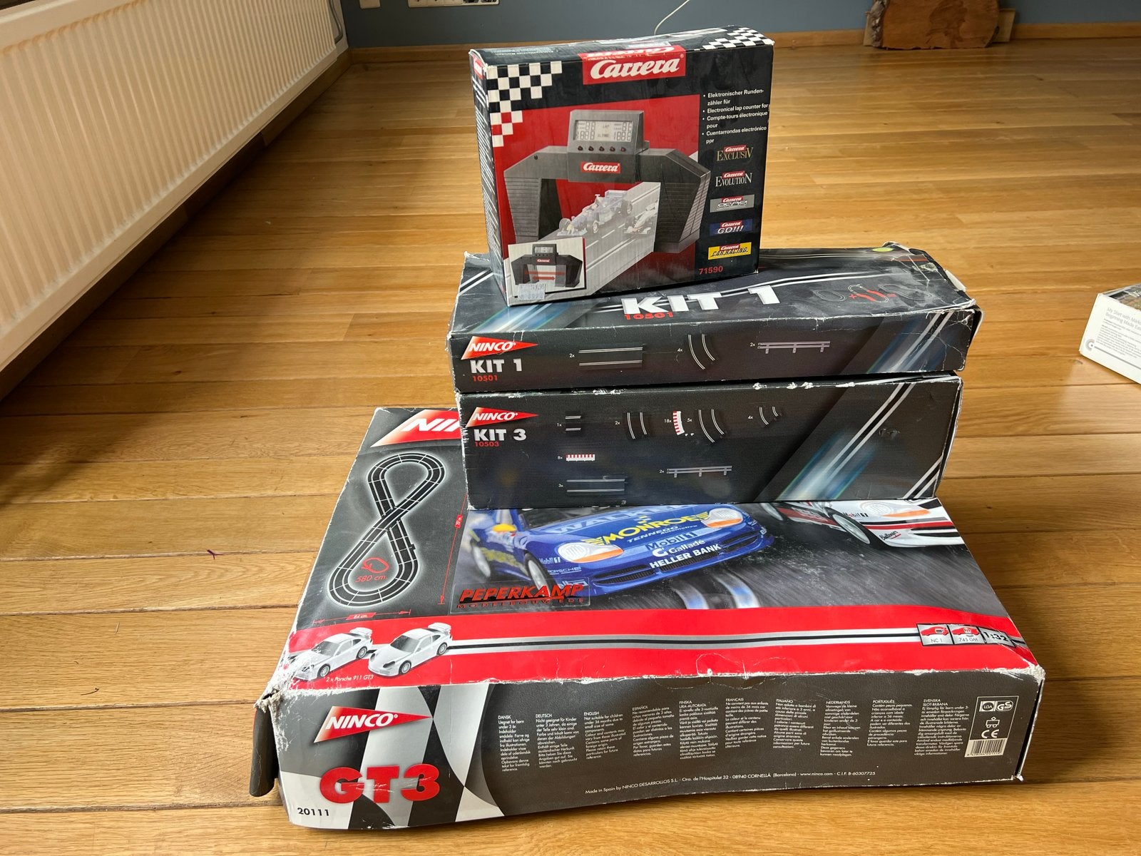 Ninco Racebaan GT3 met uitbreidingen en Carrera rondeteller, Zelf te bouwen, Elektrisch, Ophalen, Overige merken