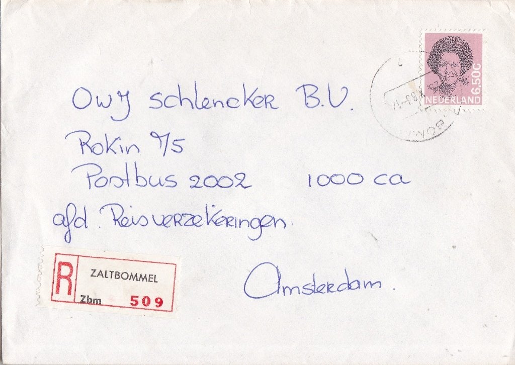 Nederland - R-brief – Zaltbommel - 509, Verzenden, Envelop