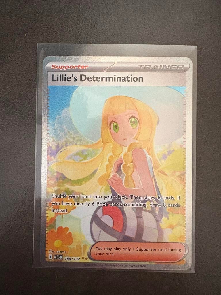 Lillie's Determination 184 Pokémon Kaart, Ophalen of Verzenden, Zo goed als nieuw, Losse kaart, Foil