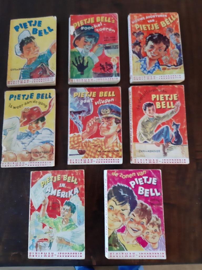 Pietje Bell, de pocketserie jaren '60, 8 boeken, Boeken, Kinderboeken | Jeugd | 10 tot 12 jaar, Fictie, Chris van Abkoude, Ophalen