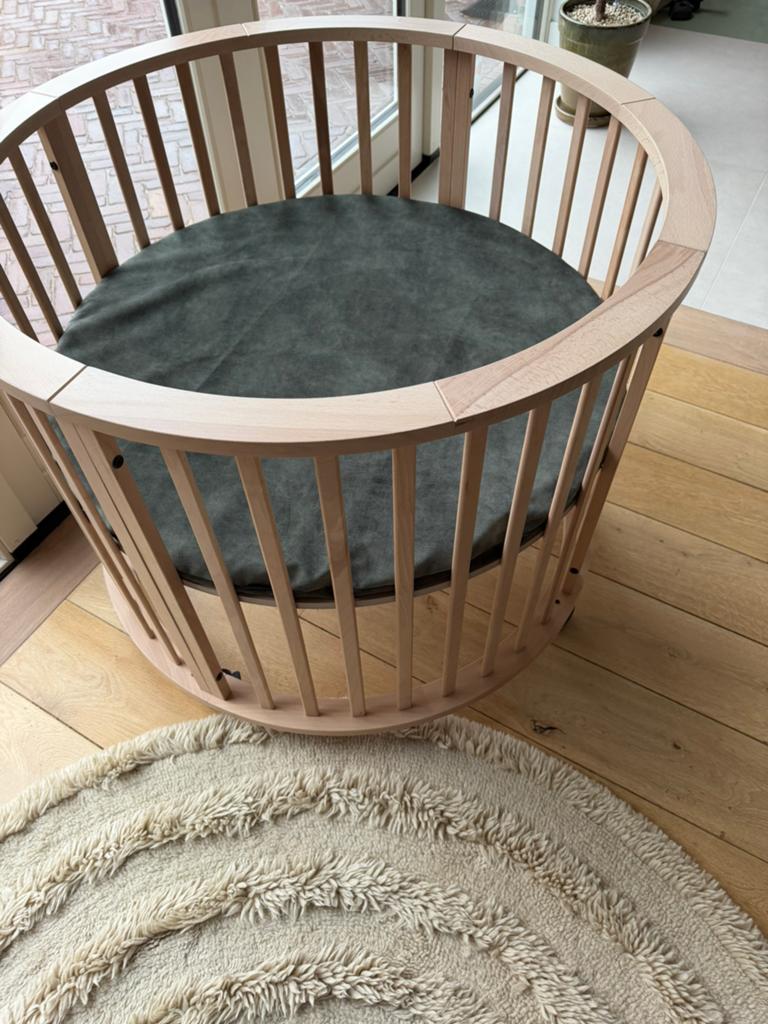 Kidsmill Boxmatras Hoes - Rond 90 - Velours - Hunter, Ophalen of Verzenden, Nieuw, Overige typen