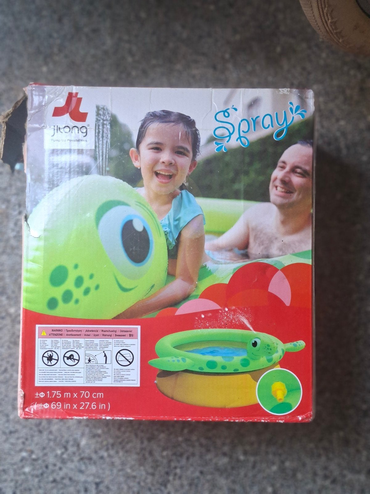 NIEUW Jitong Spray's opblaasbaar zwembad met schildpad, Ophalen of Verzenden, Nieuw, Jongen of Meisje