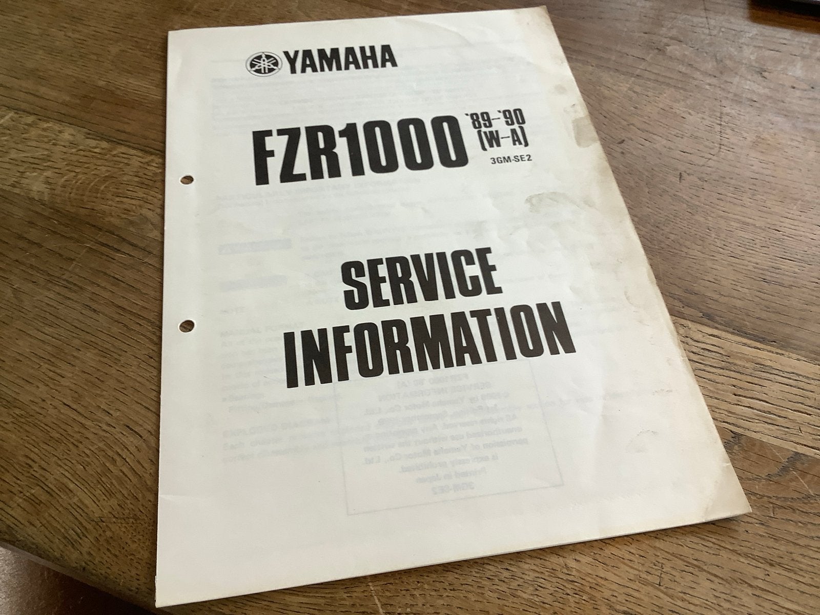 Yamaha FZR1000 Service Informatie Handleiding '89-'90. (33), Verzenden, Yamaha