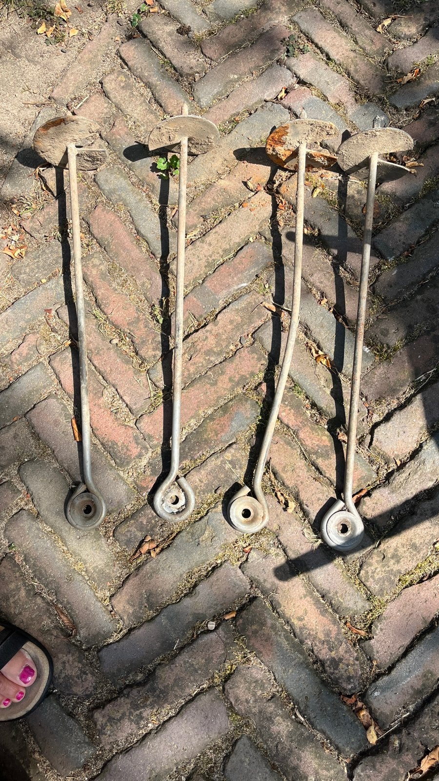 Set van 4 grondankers voor vastzetten schommel, Kinderen en Baby's, Speelgoed | Buiten | Speeltoestellen, Ophalen, Gebruikt, Schommel