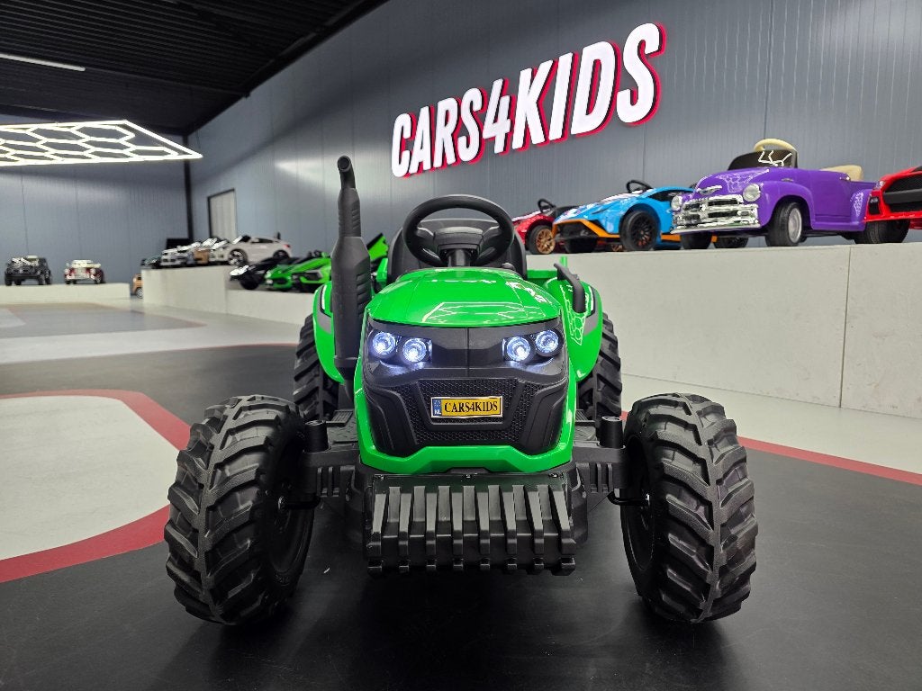 Kindertractor 24 volt - verlichting - elektrische kiepbak-RC, Ophalen of Verzenden, Nieuw, Afstandsbediening