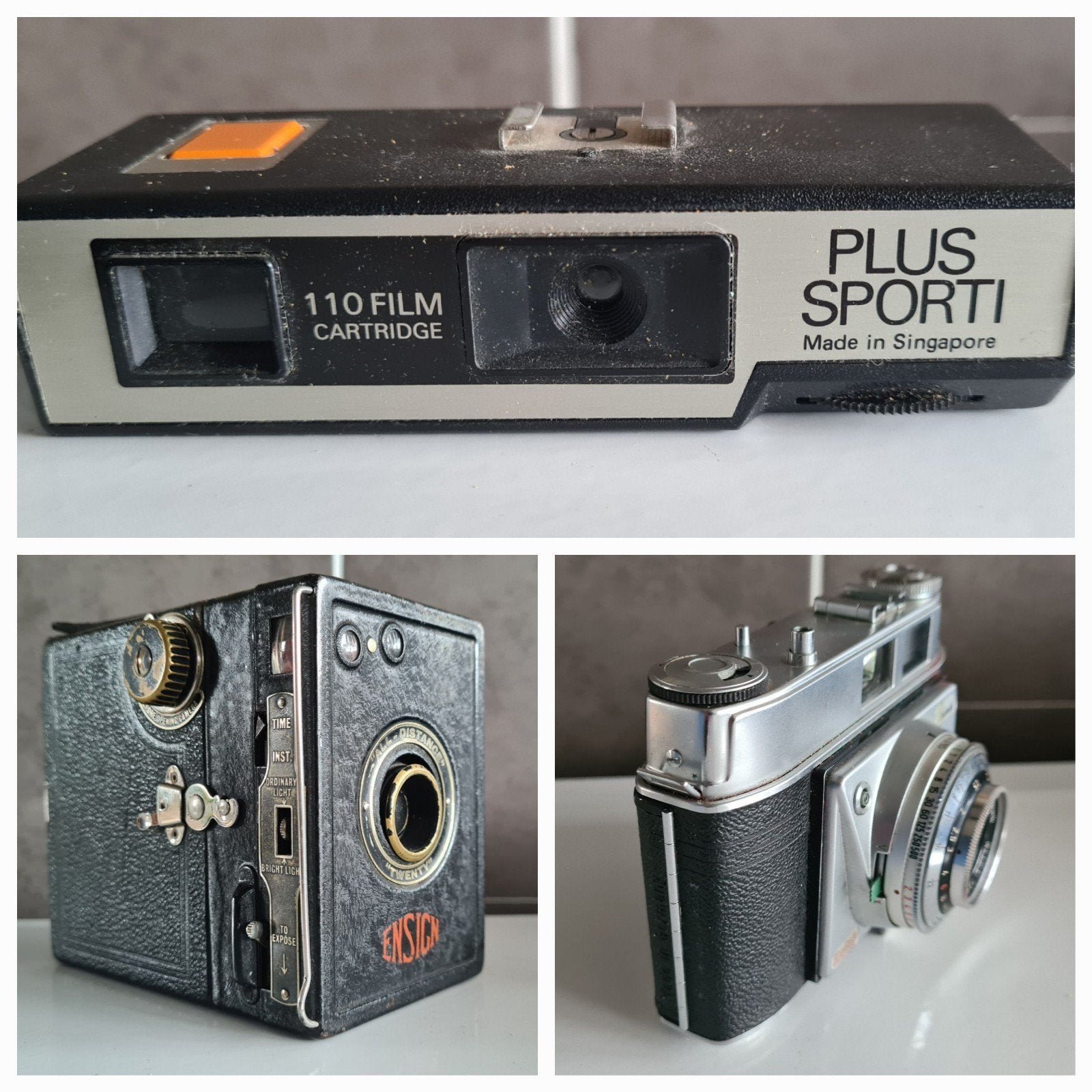 Verzameling analoge camera's uit de jaren 20, 50, 70 en 80, Ophalen of Verzenden, Gebruikt, Compact, Kodak