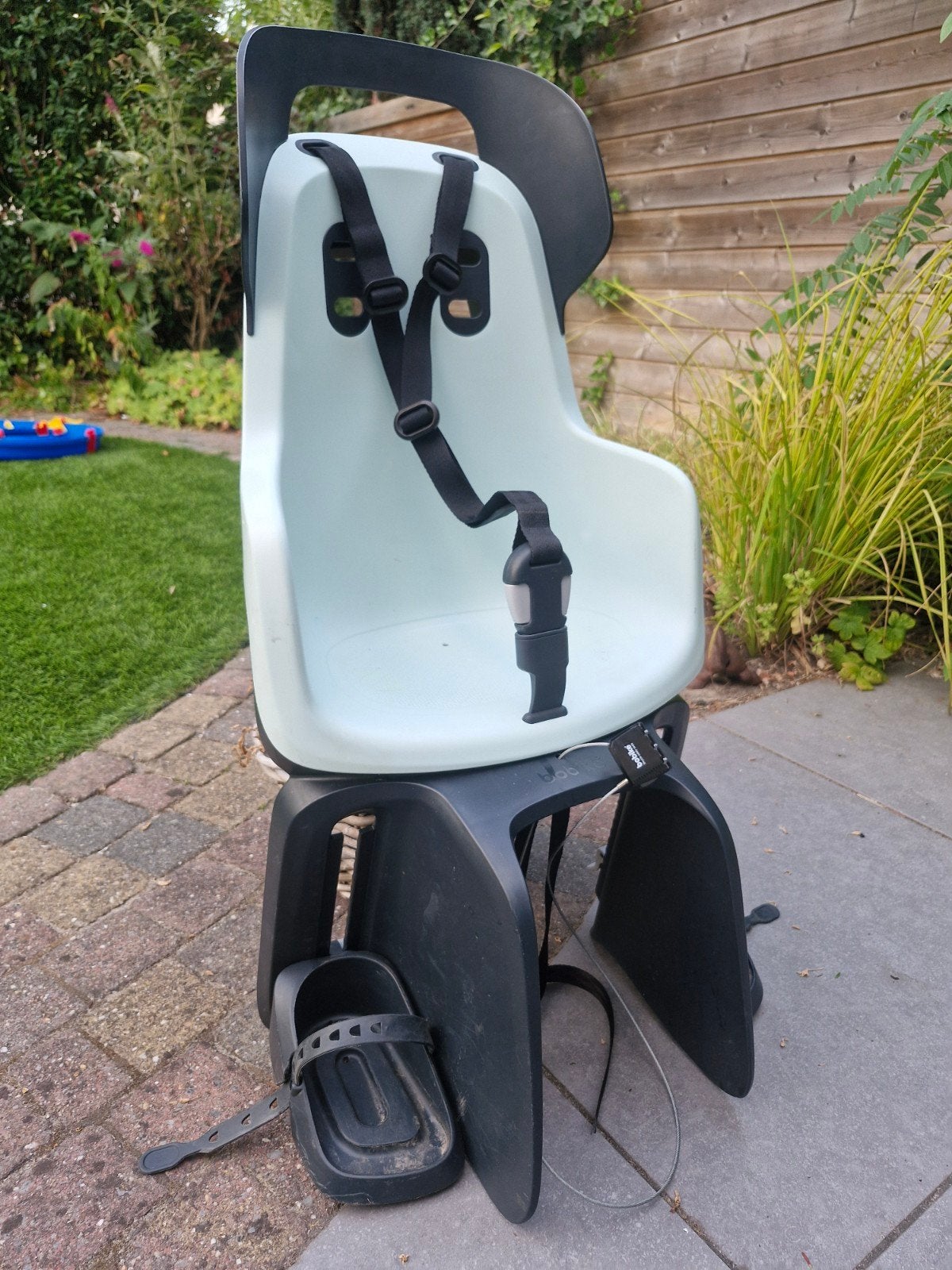 Bobike Maxi Go Fietsstoeltje Mintgroen + Slot, Achterzitje, Bobike Go Maxi, Ophalen, 15 t/m 25 kg