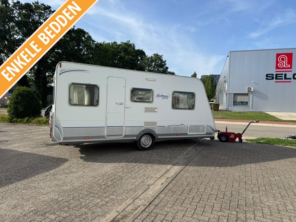 Caravelair Ambiance Style 450 enkele bedden, Ringverwarming, Standaardzit, Bedrijf, 4 tot 5 meter