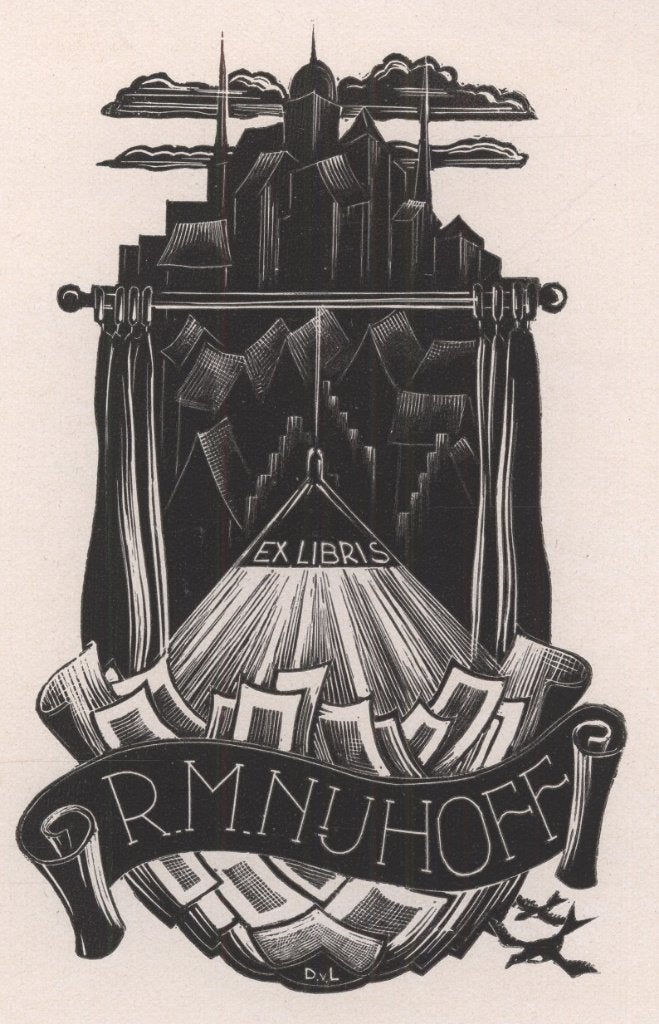 0292 Ex Libris Nederland : Dirk Govert van Luijn, 1944, Verzenden, Ex libris