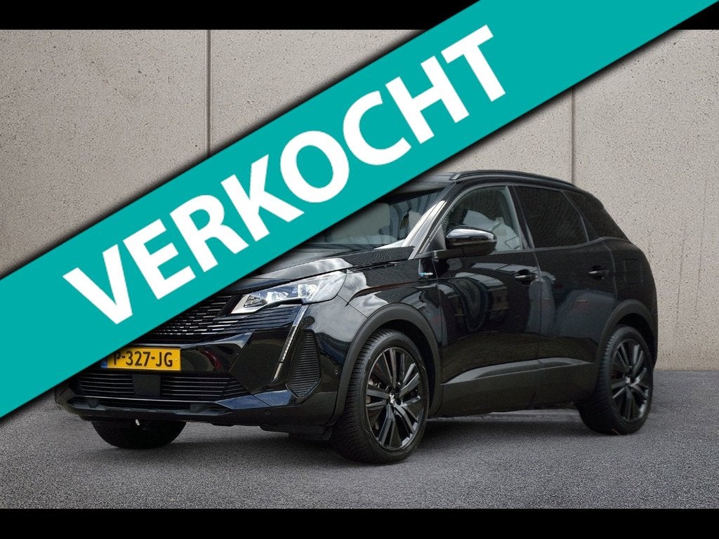 Peugeot 3008 1.6 HYbrid 225 GT | Black Pack | Focal Audio |, Auto's, Peugeot, Automatische klimaatregeling, Leder en Stof, Zwart