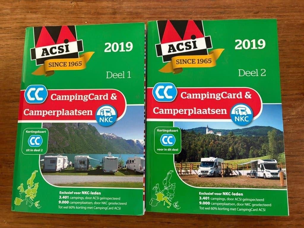 ACSI CamperCard & Camperplaatsen deel 1 en deel 2 2019, Overige merken, ACSI, Europa, Ophalen of Verzenden