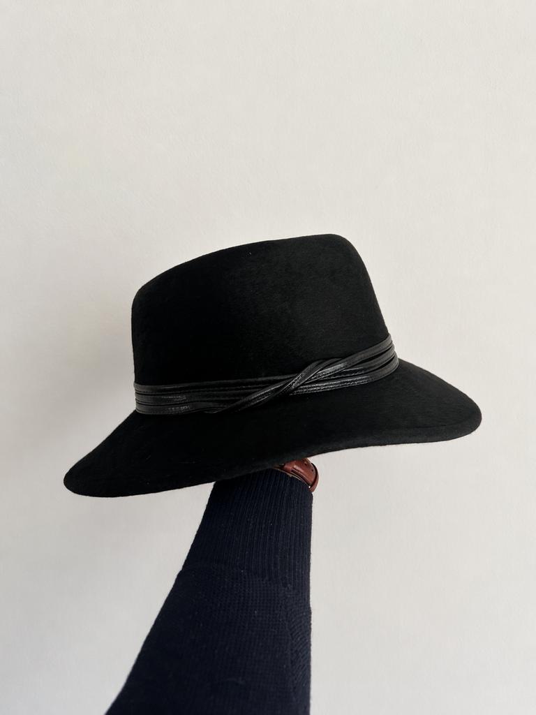 Zwarte cowboyhoed, Ophalen of Verzenden, Gedragen, 55 cm (S, 6⅞ inch) of minder, Hoed