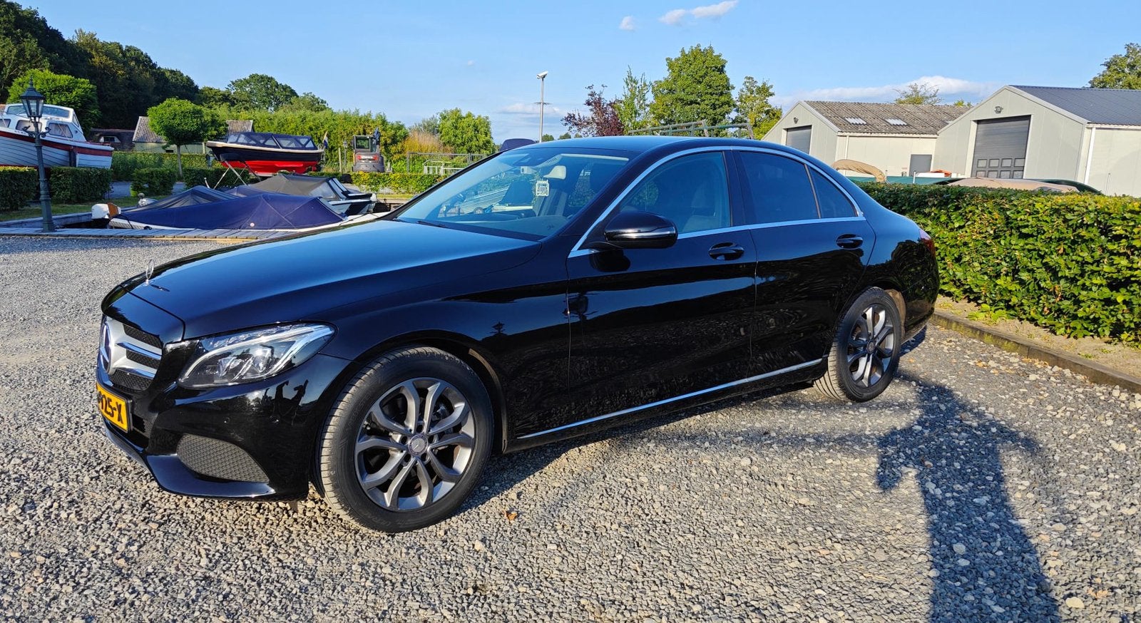 Mercedes-Benz C-Klasse C220 CDI 2.1 125KW Aut7 2015 Zwart, Auto's, Automaat, Achterwielaandrijving, 1800 kg, 4 cilinders
