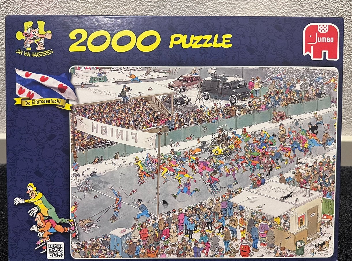 Jan van Haasteren 2000 stukjes ELFSTEDENTOCHT puzzel, Ophalen of Verzenden, Meer dan 1500 stukjes, Zo goed als nieuw, Legpuzzel