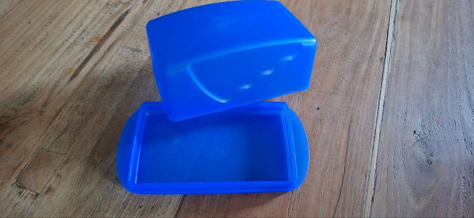 Botervloot tupperware blauw, Caravans en Kamperen, Ophalen of Verzenden