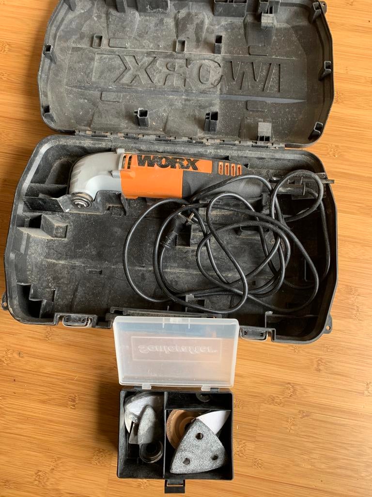 Worx multitool met accessoires, Ophalen of Verzenden, Zo goed als nieuw, Minder dan 600 watt, Overige typen
