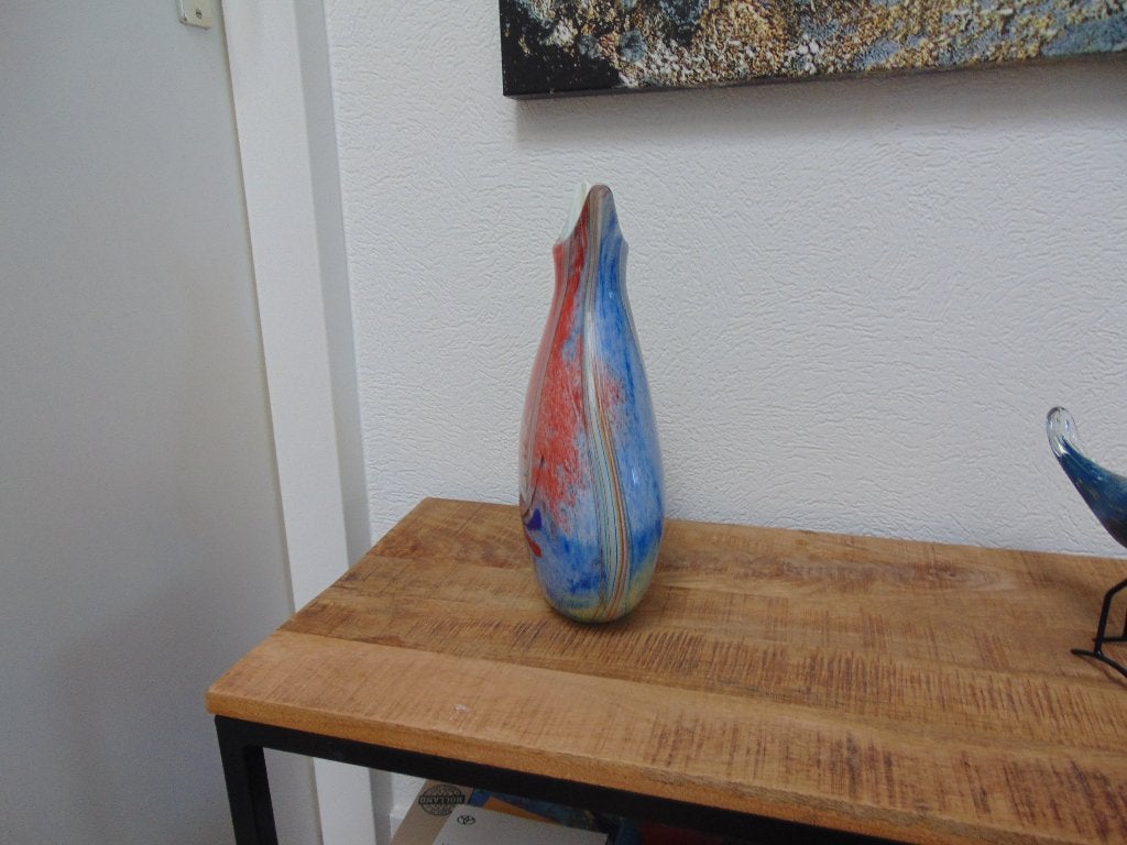 glazen vaas, Ophalen, Gebruikt, Wit, 10 cm