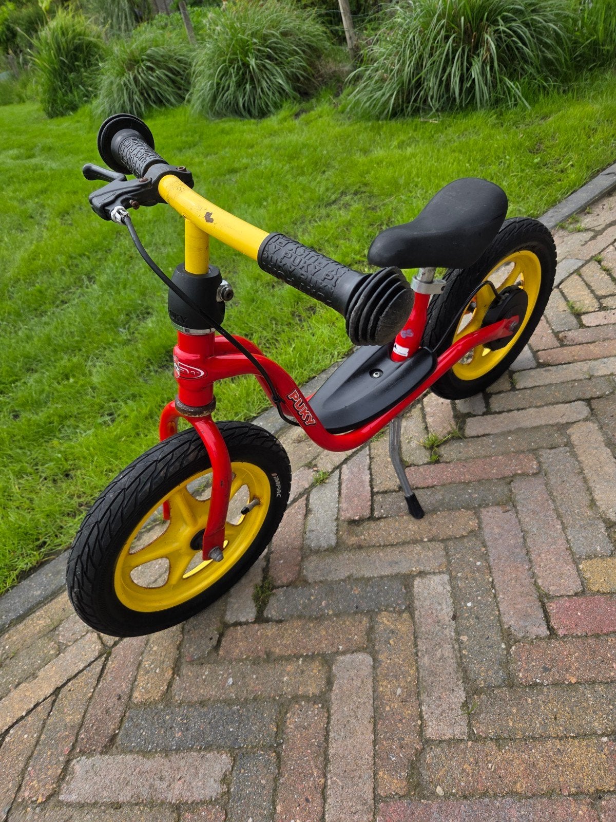 Puky loopfiets rood/geel, Ophalen, Gebruikt, Minder dan 16 inch