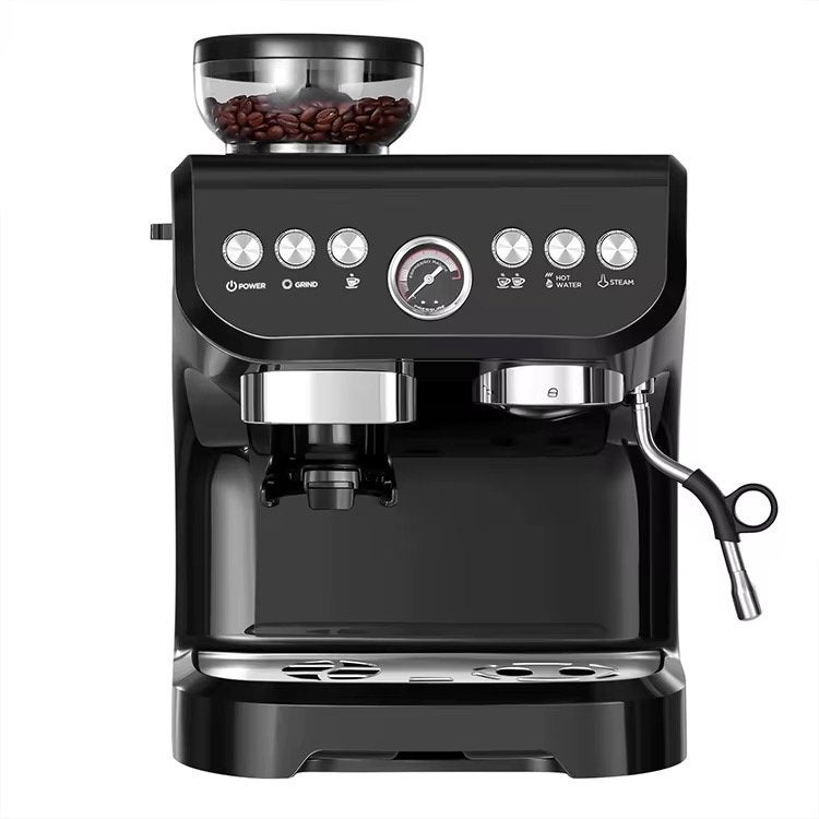 NIEUW Espresso apparaat met ingebouwde bonenmaler, garantie., Afneembaar waterreservoir, Espresso apparaat, Nieuw, 2 tot 4 kopjes