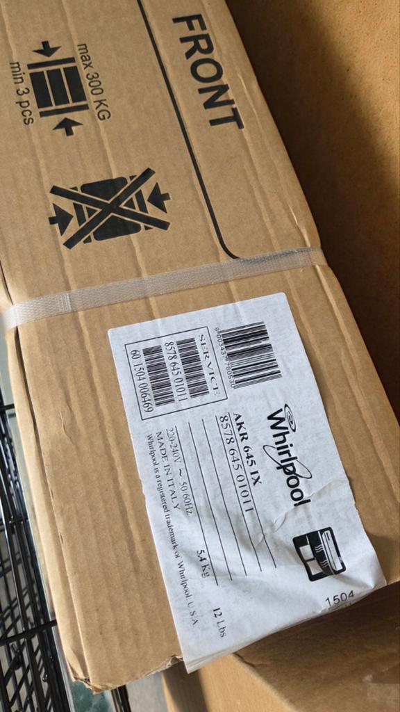Whirlpool AKR 645 IX Motorloze Afzuigkap 60 cm RVS, Ophalen, Nieuw, Inbouw, Onderbouw afzuigkap