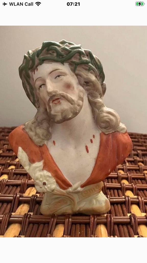 Onze Lieve Heer , antiek genummerd borstbeeldje, Ophalen of Verzenden
